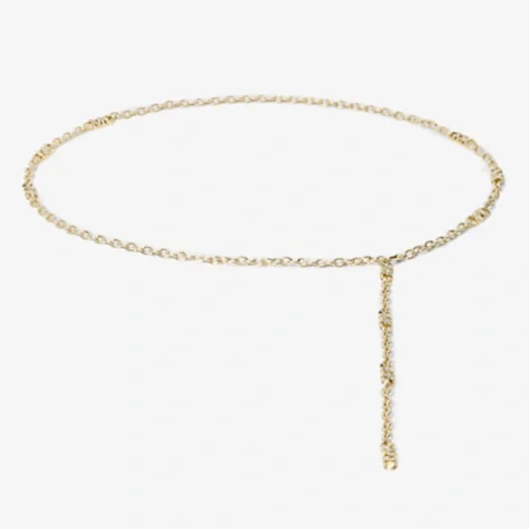 🆕MICHAEL KORS LOGO ADJUSTABLE GOLD CHAIN LINK BELT - Picture 4 of 9